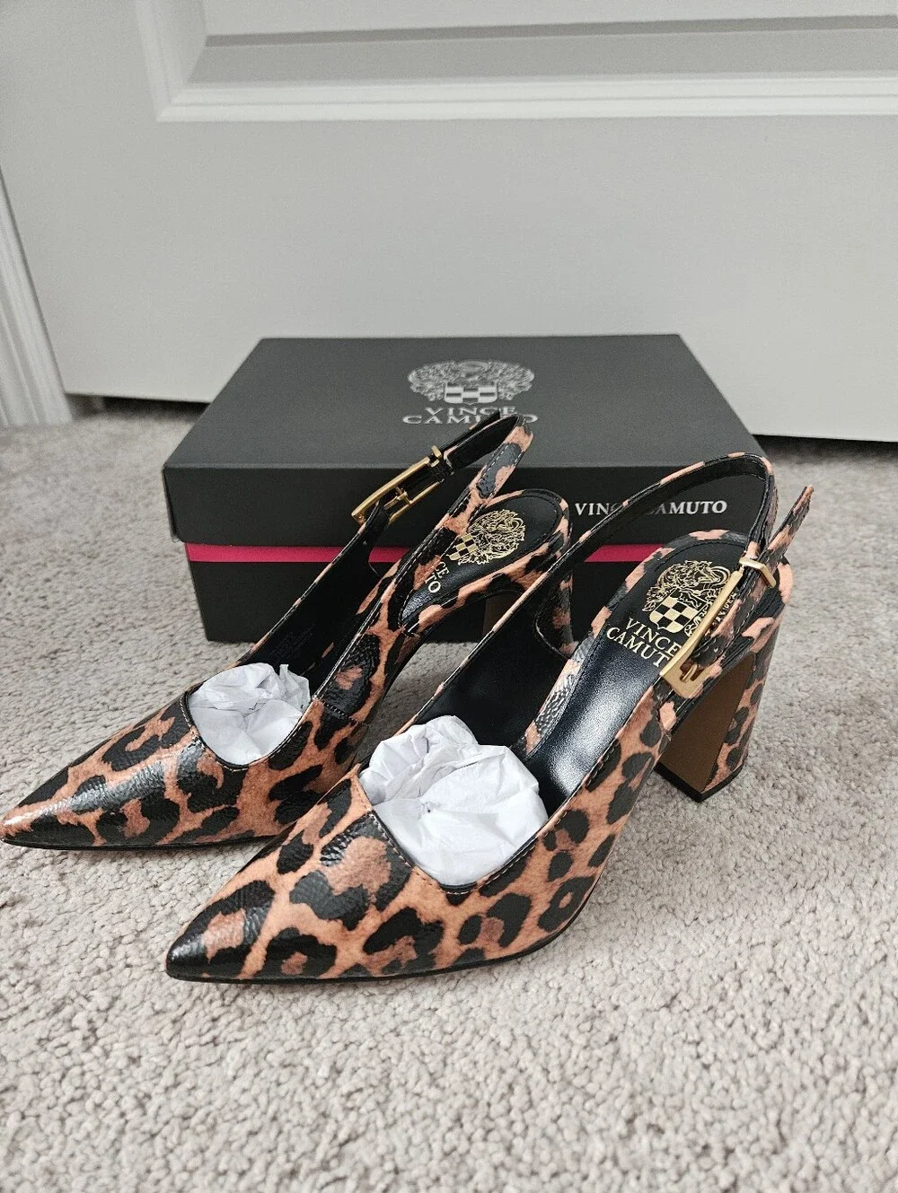 Vince Camuto New In Box Amaryn Slingback Pump Leopard Size 8.5